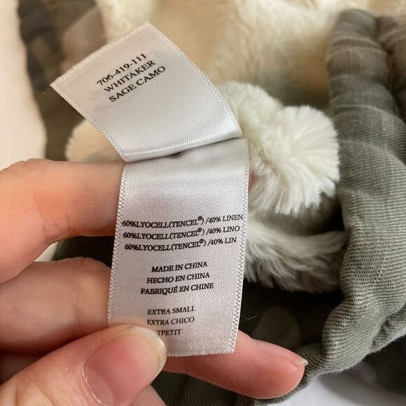 Rails Sherpa Lined Camouflage Whitaker Sage Mid-Length Military Jacket Size XS - Picture 5 of 12